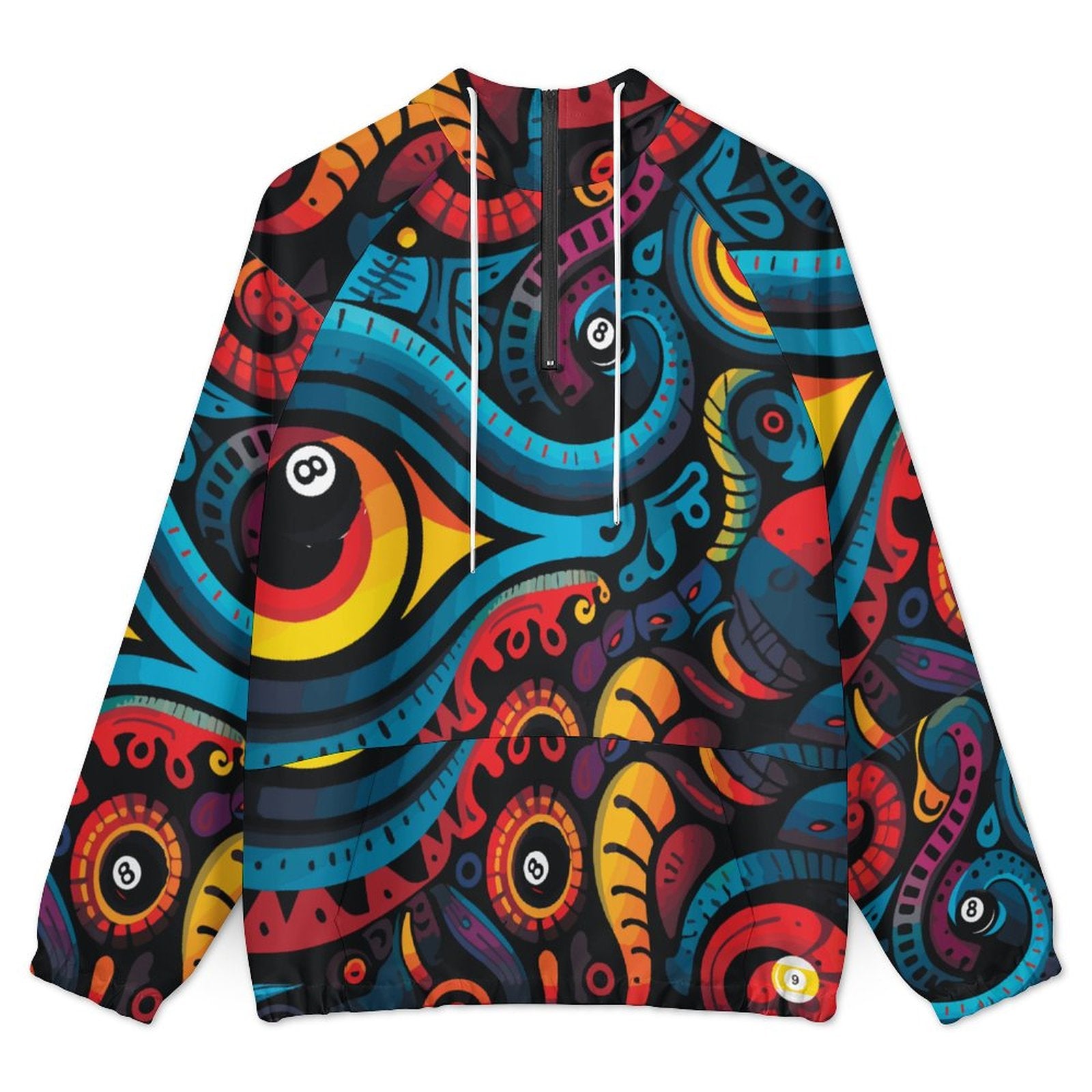 Double-Layered Hoodie with Pockets(All-Over Printing)
