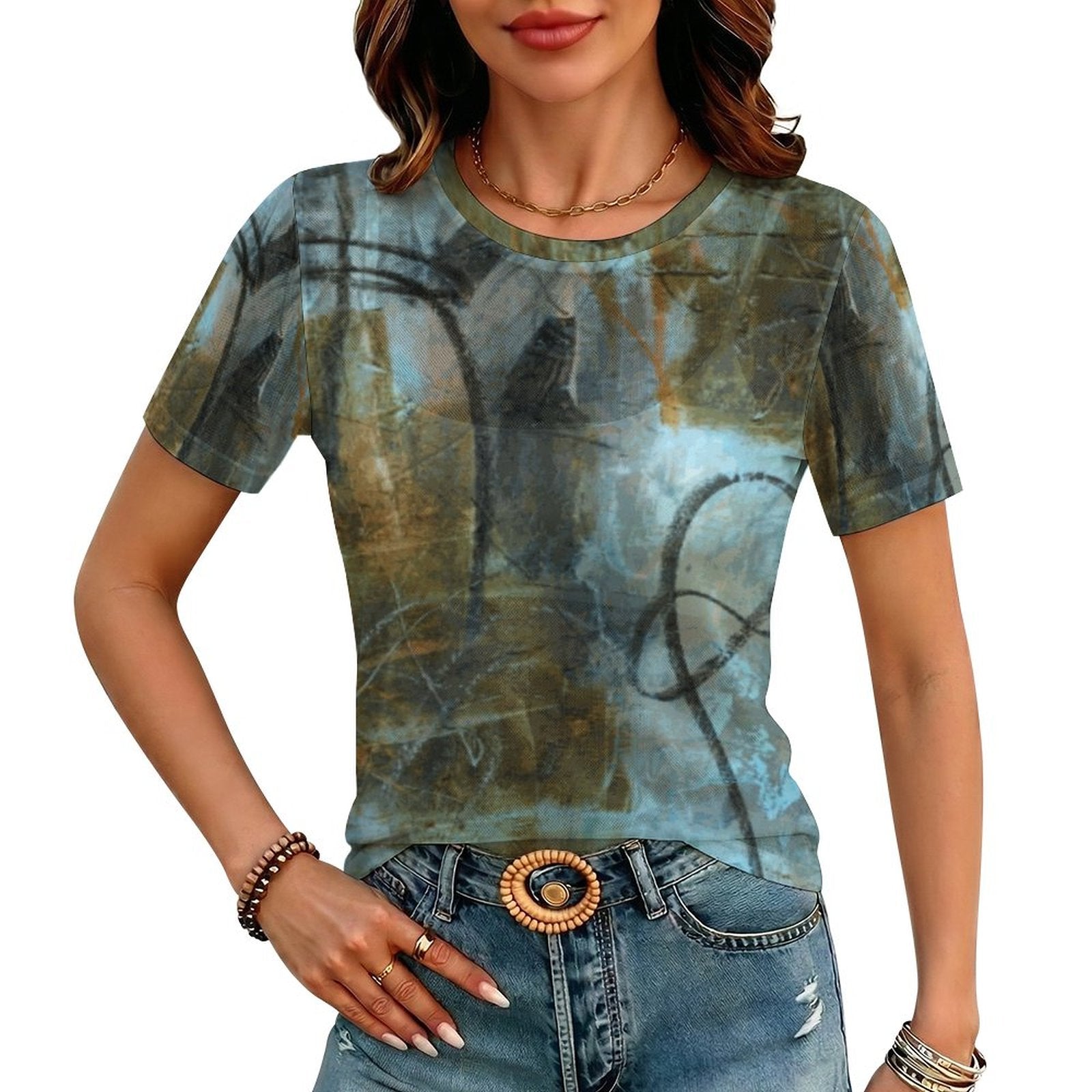 100gsm Short Sleeve Mesh T-Shirt(All-Over Printing)