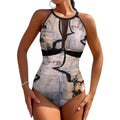 City Collection - Sheer Mesh One-Piece Swimsuit