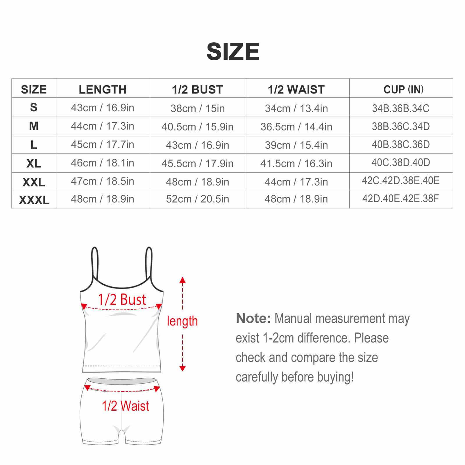 Tankini Two Piece Swimsuit(All-Over Printing on the Top)