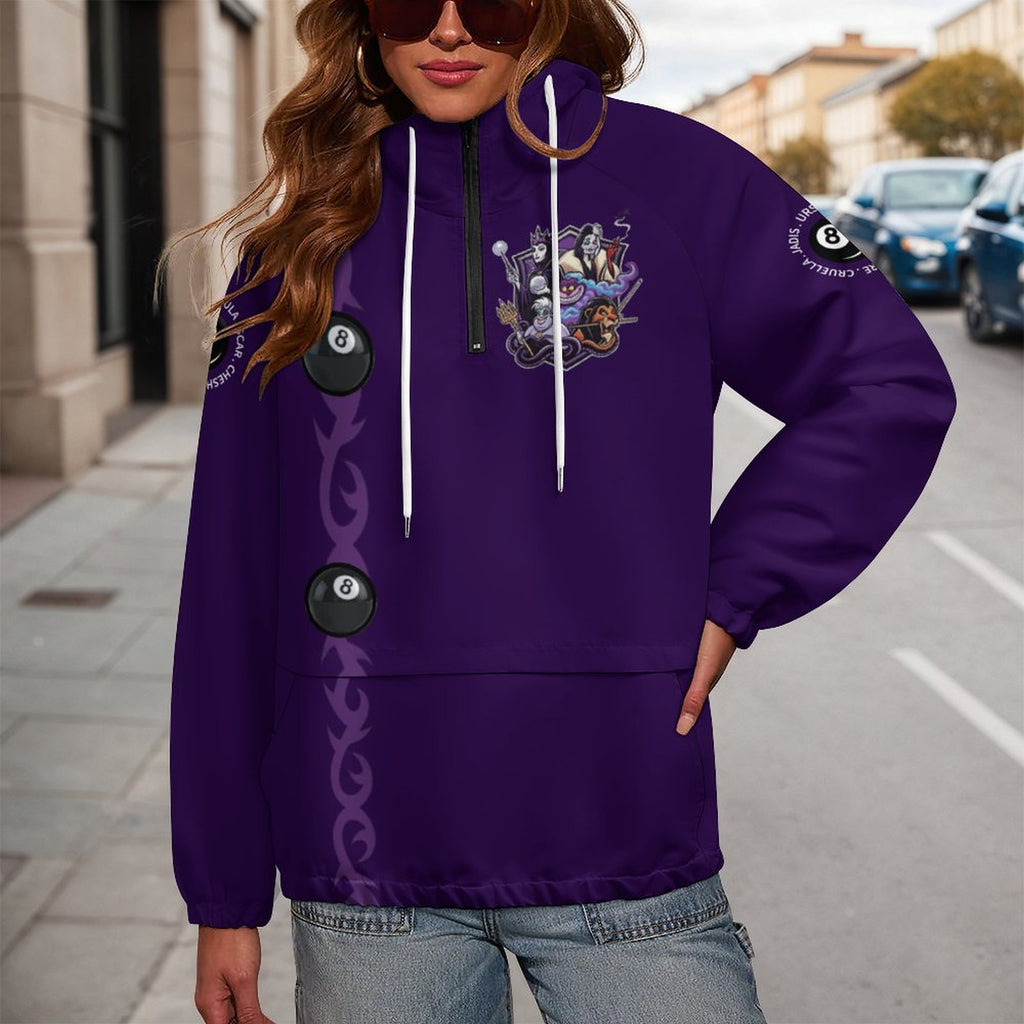 The Villains Double-Layered Hoodie with Pockets and Zipper