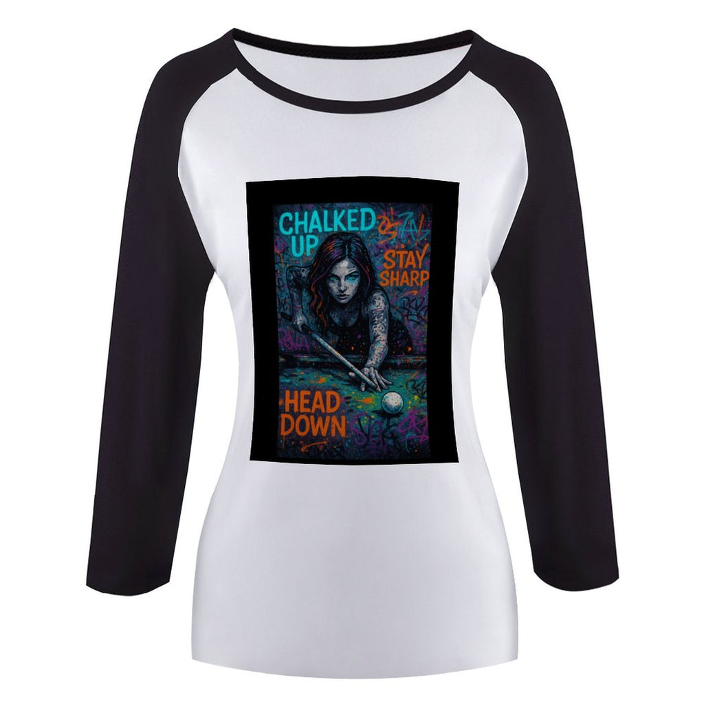 Chalked Up Raglan Women's 3/4 Sleeve T-shirt
