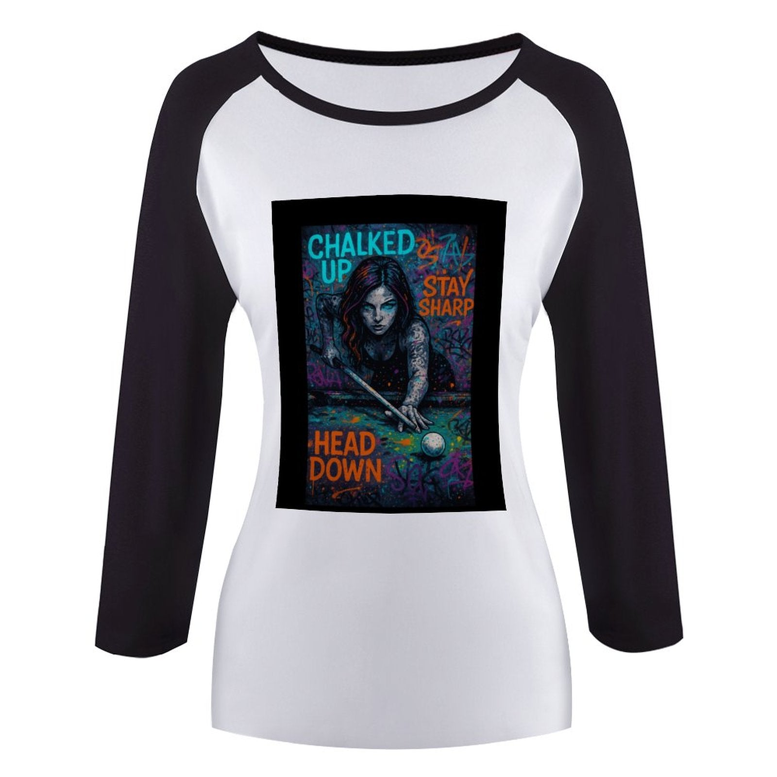 Chalked Up Raglan Women's 3/4 Sleeve T-shirt