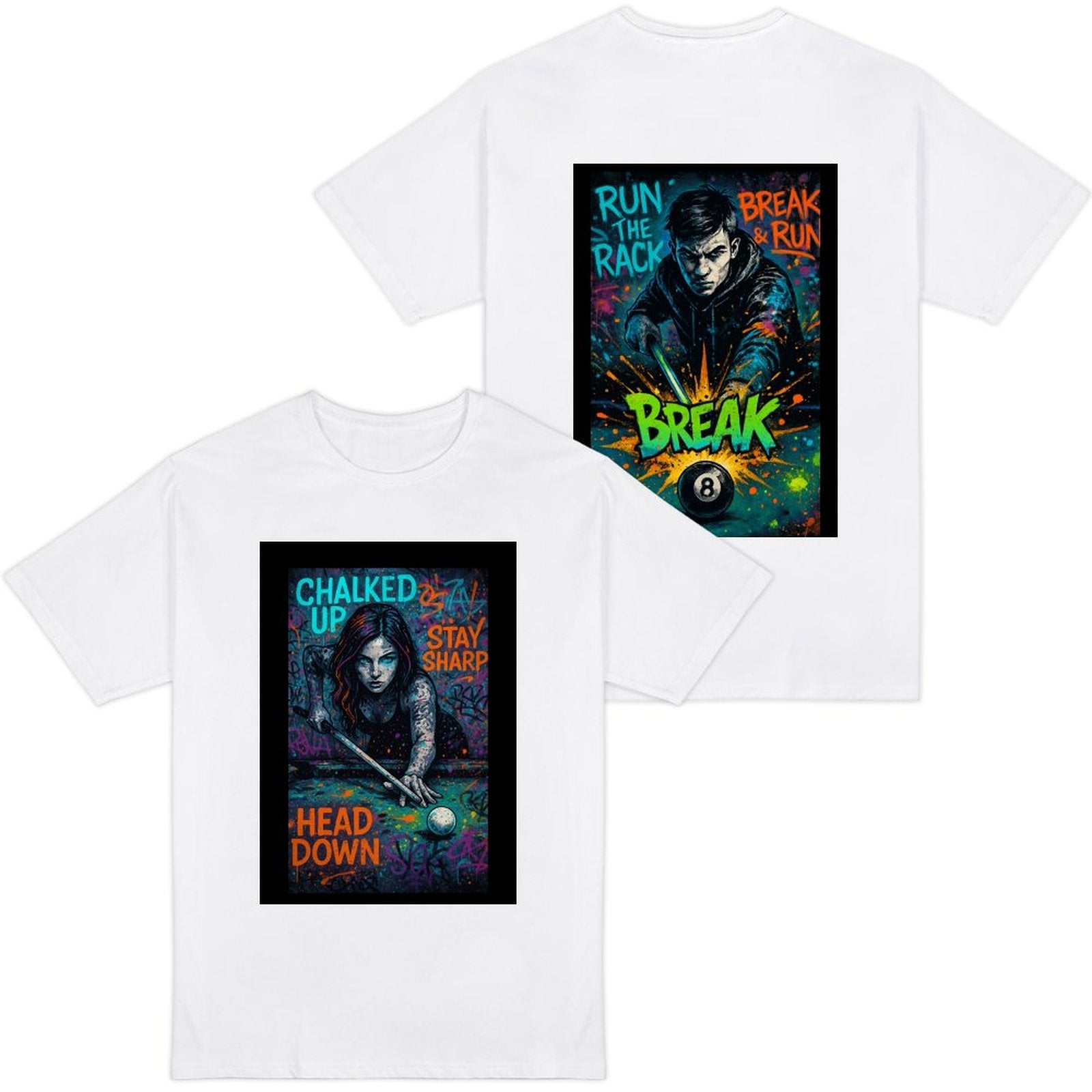 Chalked Up – Women’s Dual-Sided Graphic T-Shirt
