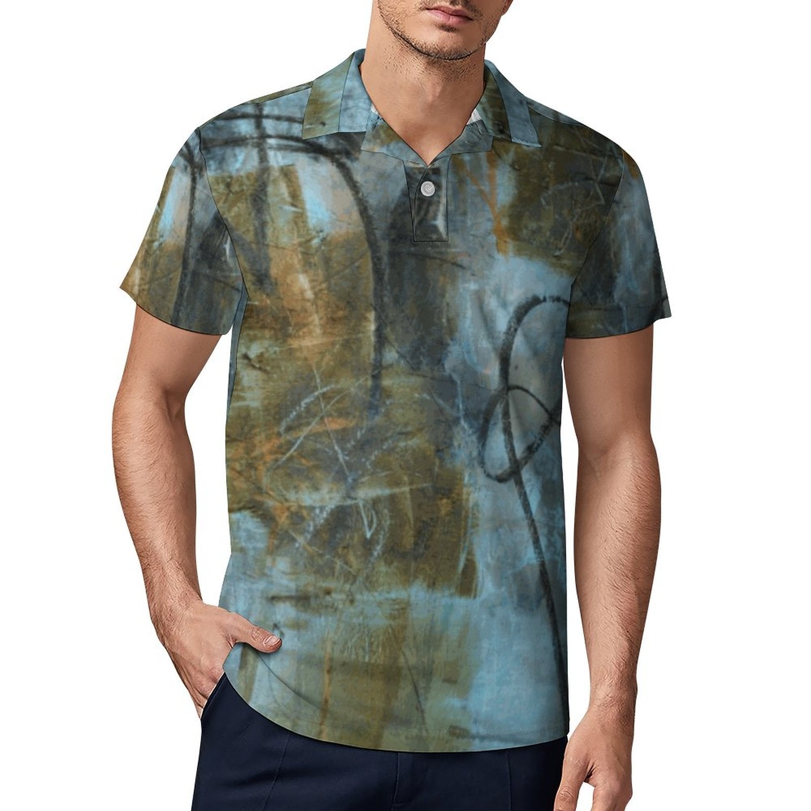 DTG 190gsm Cotton POLO Shirts Short Sleeve for Men(All-Over Printing)