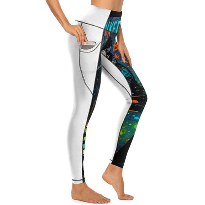 Custom Print Patterned Yoga Pants with 2 Pockets (All-Over Printing)