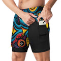 Dead Stroke Men Beach Shorts with 4 Pockets