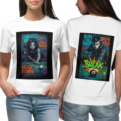 Chalked Up Women's Graphic Tees - Front and Back Graphic