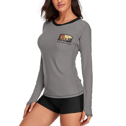 "AA Was Full" Women’s Long Sleeve Sun Protection Performance Shirt – Ice Silk Cooling, UPF 40