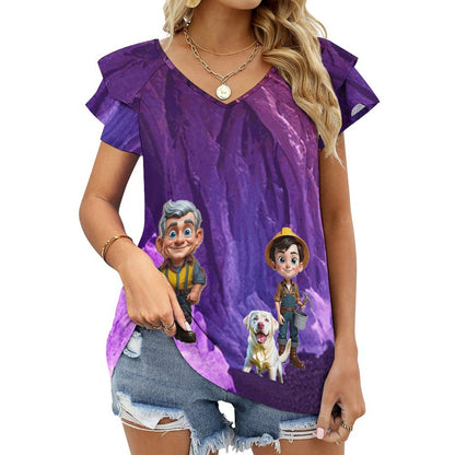 Womens JTW ruffled sleeved shirt