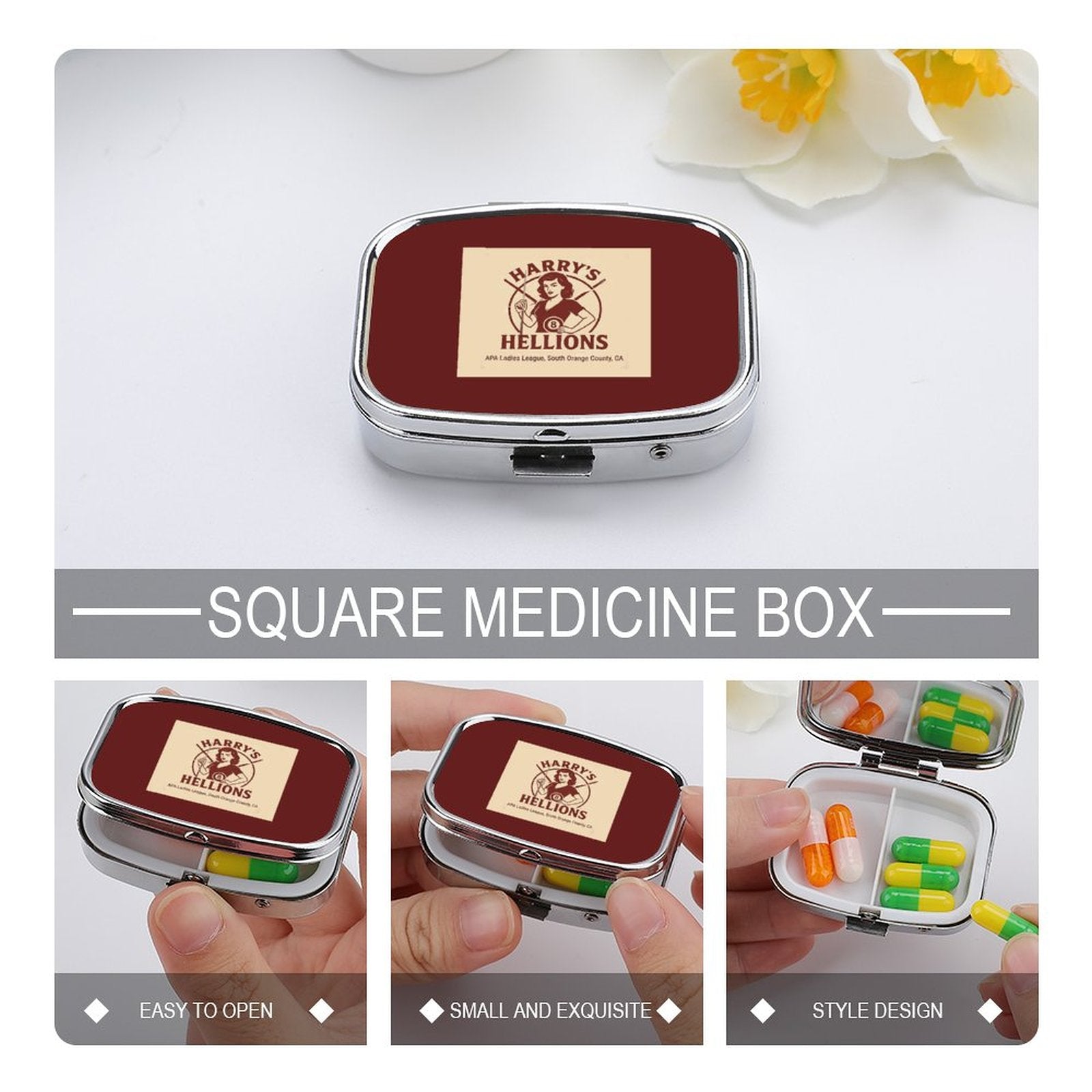Harry’s Hellions Portable Square Pill Box