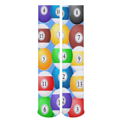 Pool Ball Collection:  Unisex Tube Socks - One Size