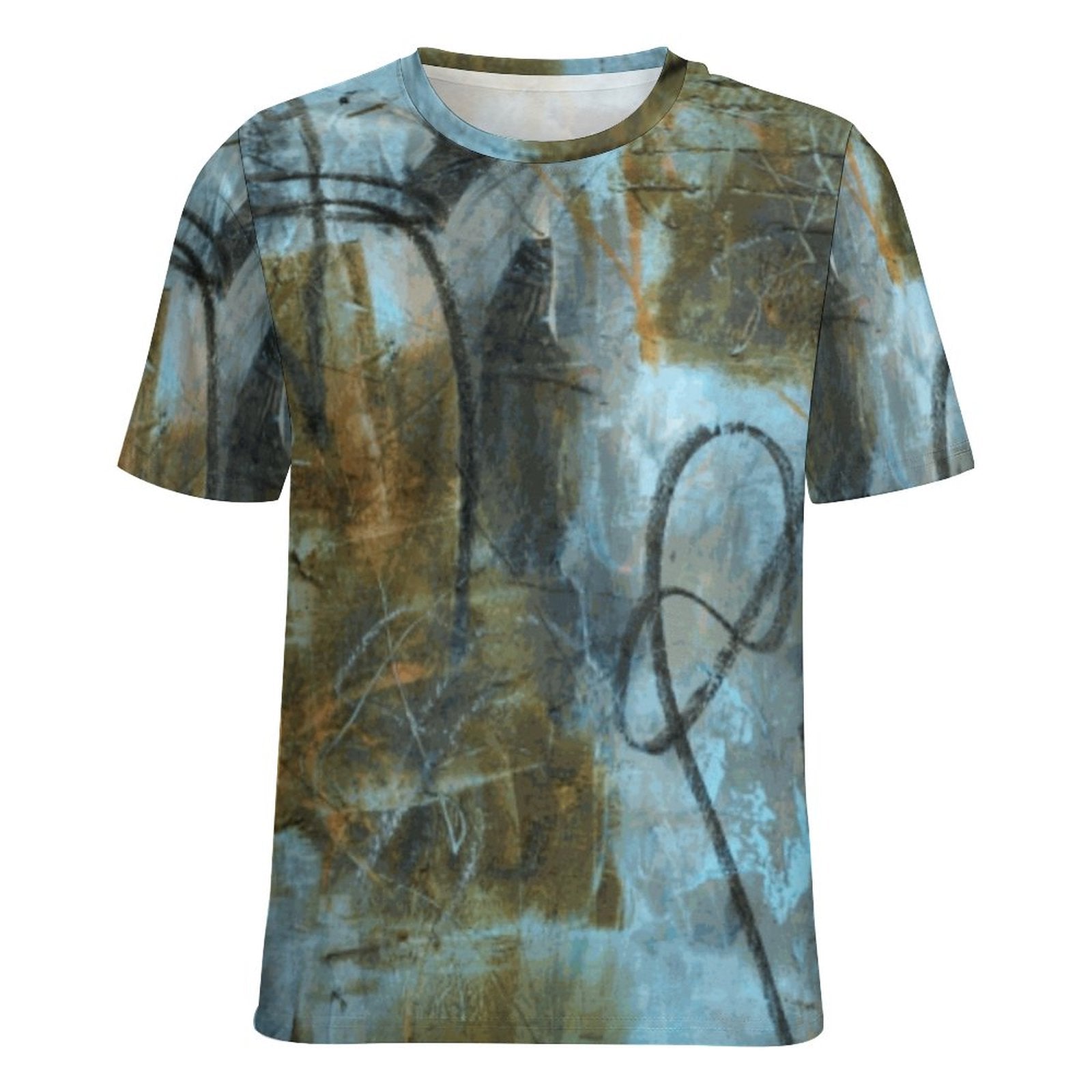 Blue Felt Women's Cotton Crew Neck T-Shirt