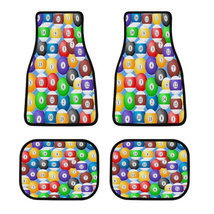 Poolball Car Floor Mat Set (4-Piece) – Anti-Slip Interior Protection Mats (Set of 4)