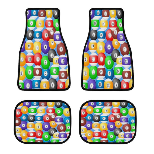 Poolball Car Floor Mat Set (4-Piece) – Anti-Slip Interior Protection Mats (Set of 4)