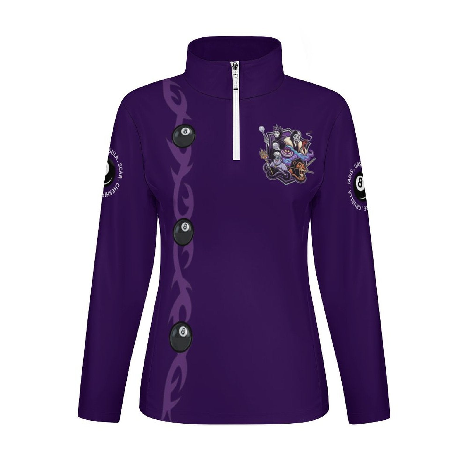 The Villains 1/4 Zipper Long Sleeve Zip Top