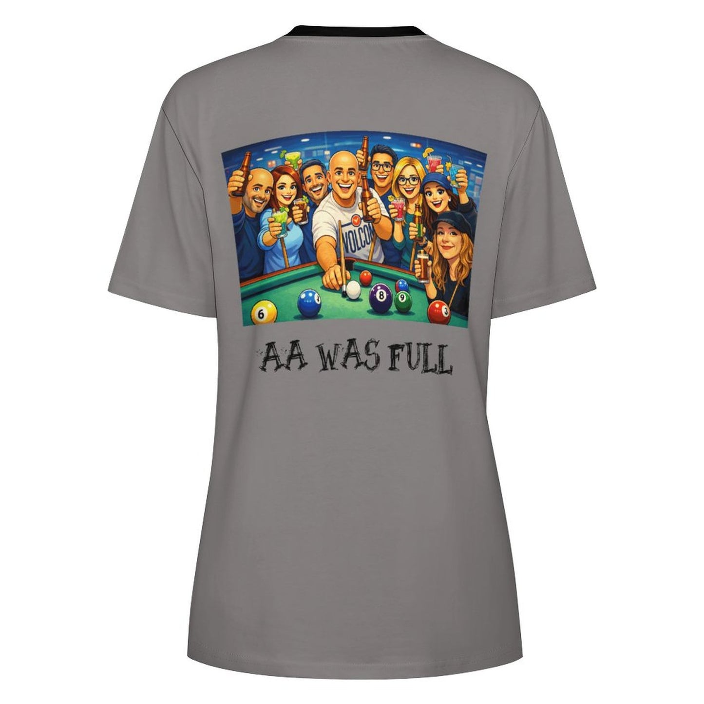 "AA Was Full" Women’s Classic Cotton Short Sleeve T-Shirt – Soft Crewneck Everyday Essential