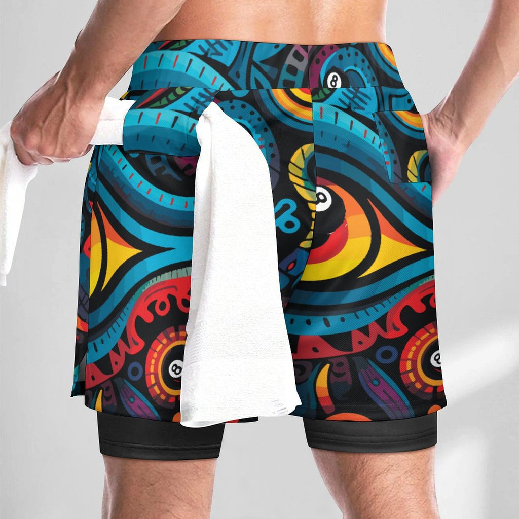 Dead Stroke Men Beach Shorts with 4 Pockets