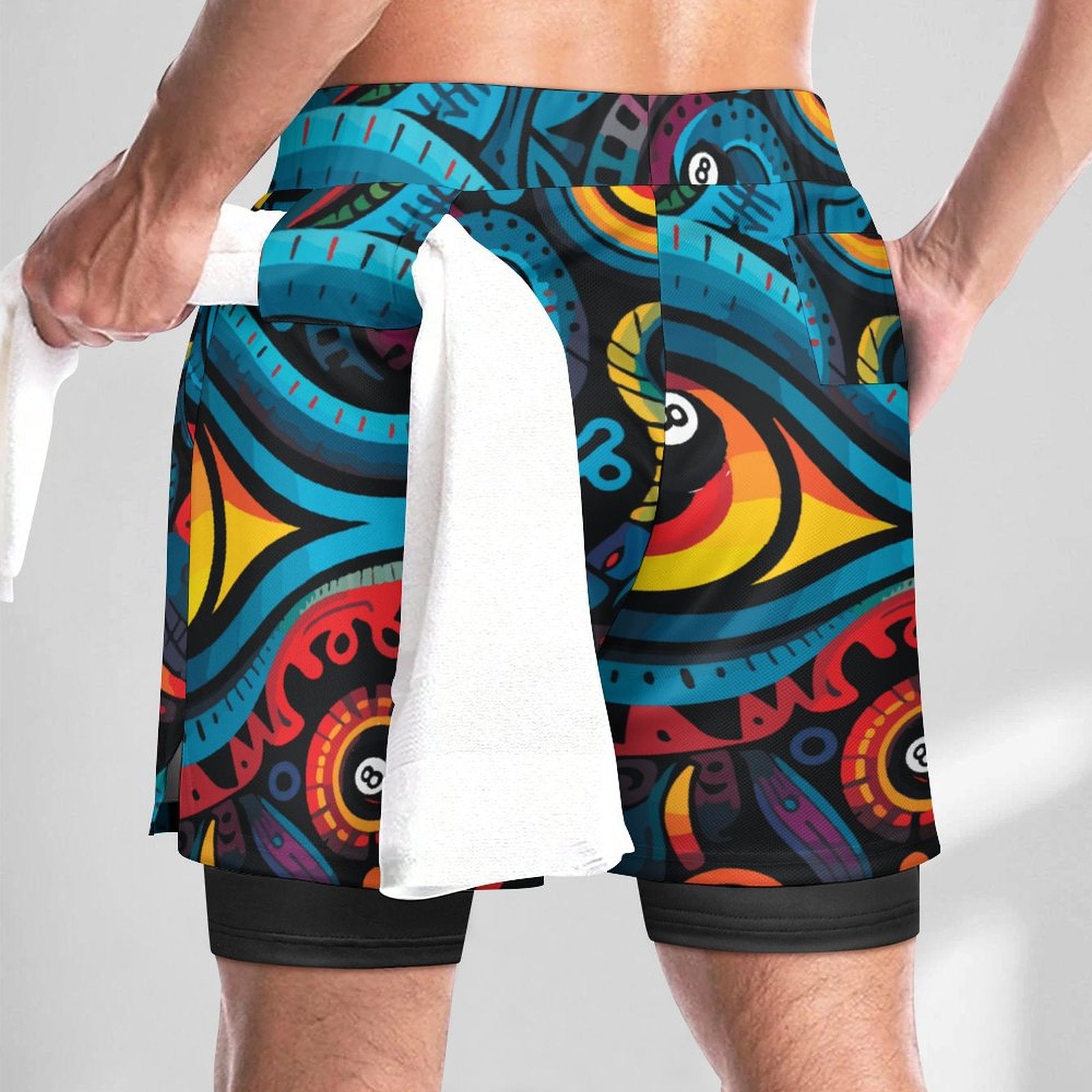 Dead Stroke Men Beach Shorts with 4 Pockets