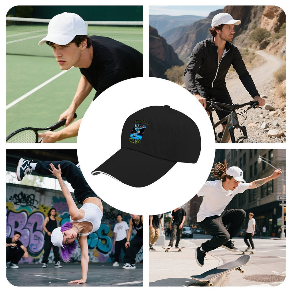 Baseball Cap for Men Women Curved Visor Sandwich