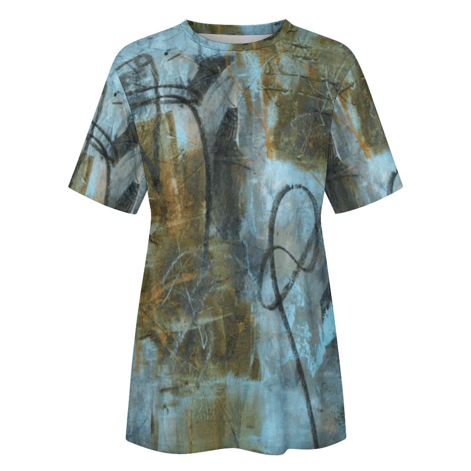 DTG 190gsm Cotton Summer Short Sleeve T-Shirts for Women(All-Over Printing)