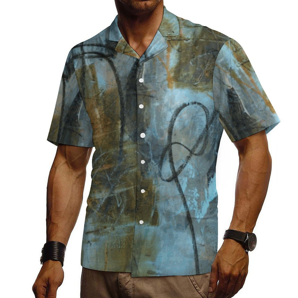 DTG 110gsm Cotton Cuban Collar Shirt For Men(All-Over Printing)