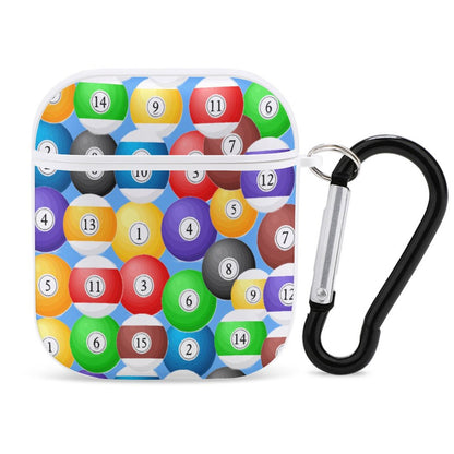 Poolballs AirPods Case – Protective PC Cover with Keychain (AirPods 1 & 2)
