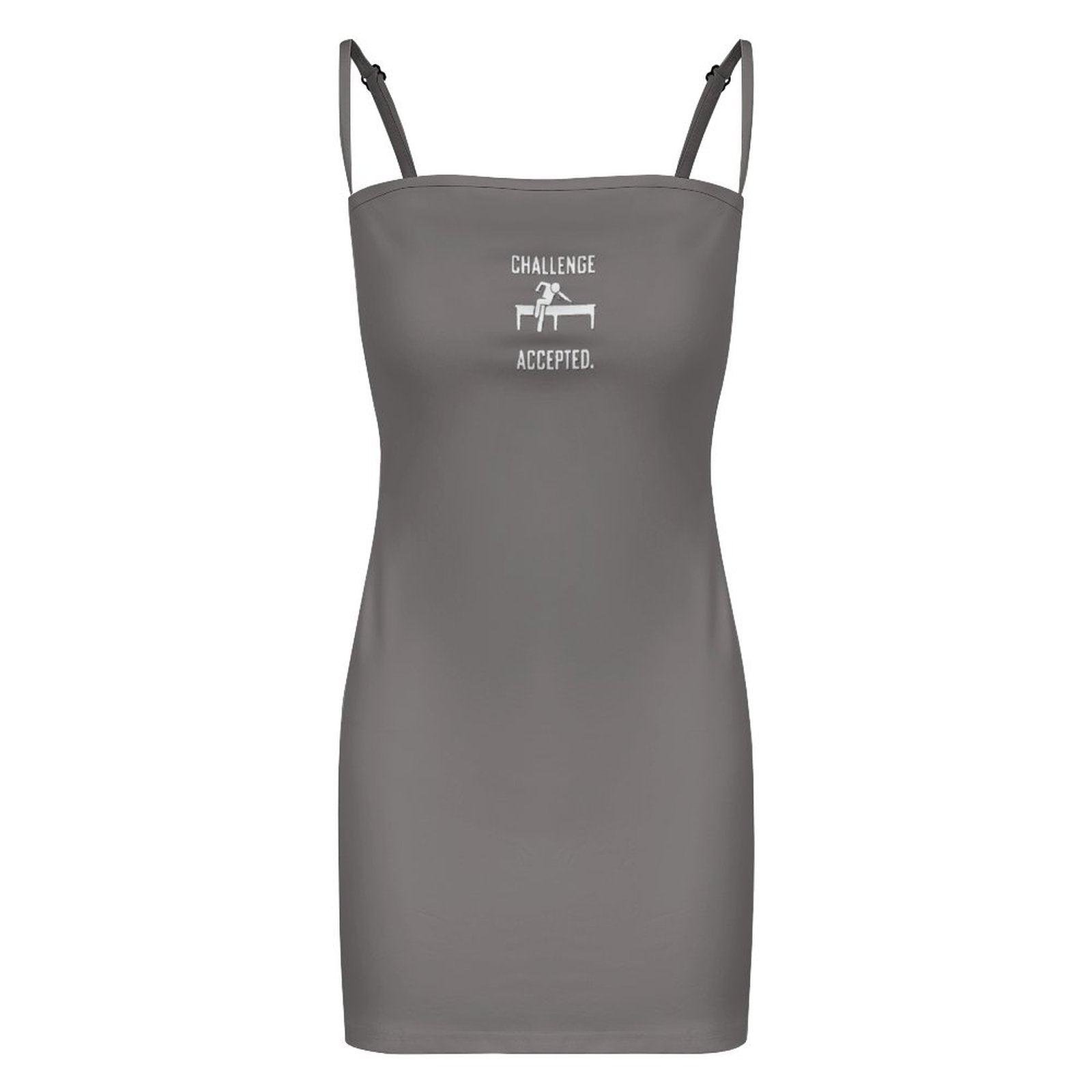 Challenge Accepted - Slim Fit Spaghetti Strap Dress for Women