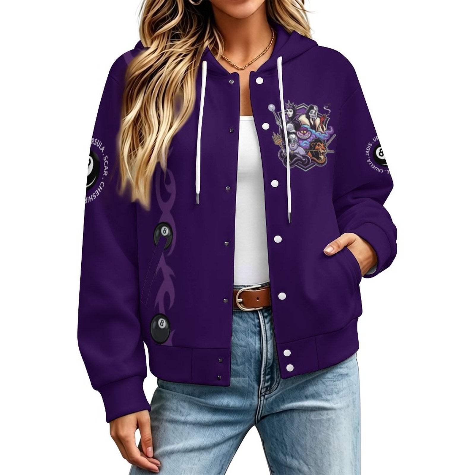 The Villains Hooded Baseball Jacket