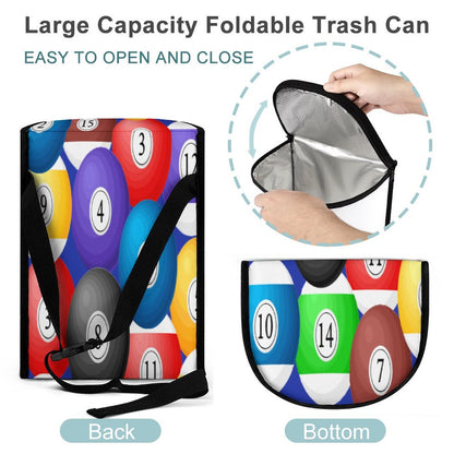 Pool Ball Collapsible Car Trash Bin – Multi-Use Vehicle Organizer
