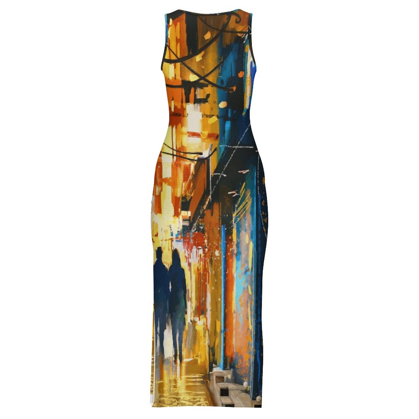 City Stroll Summer Ankle length sleeveless Dress