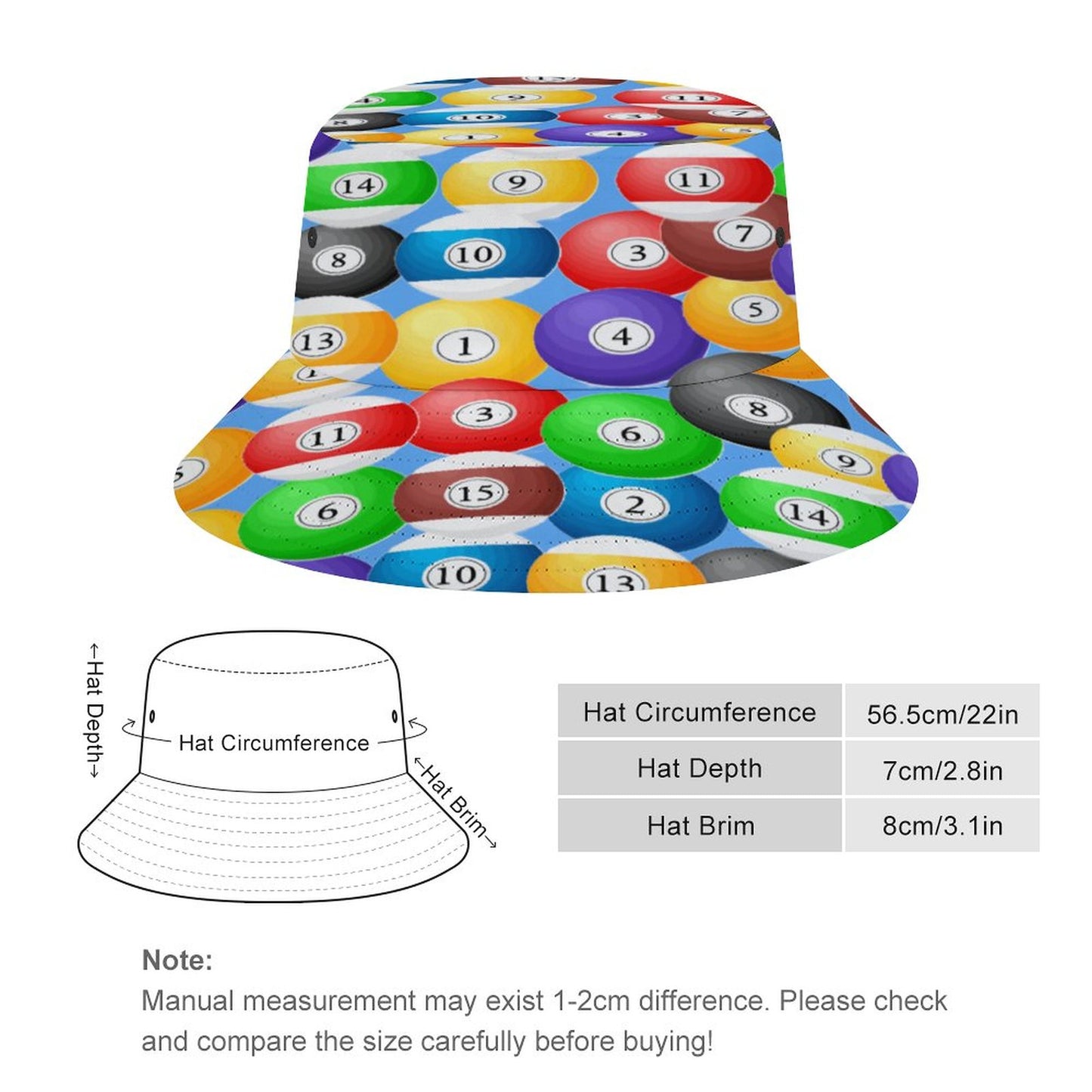 Pool Balls Collection: Classic Bucket Hat