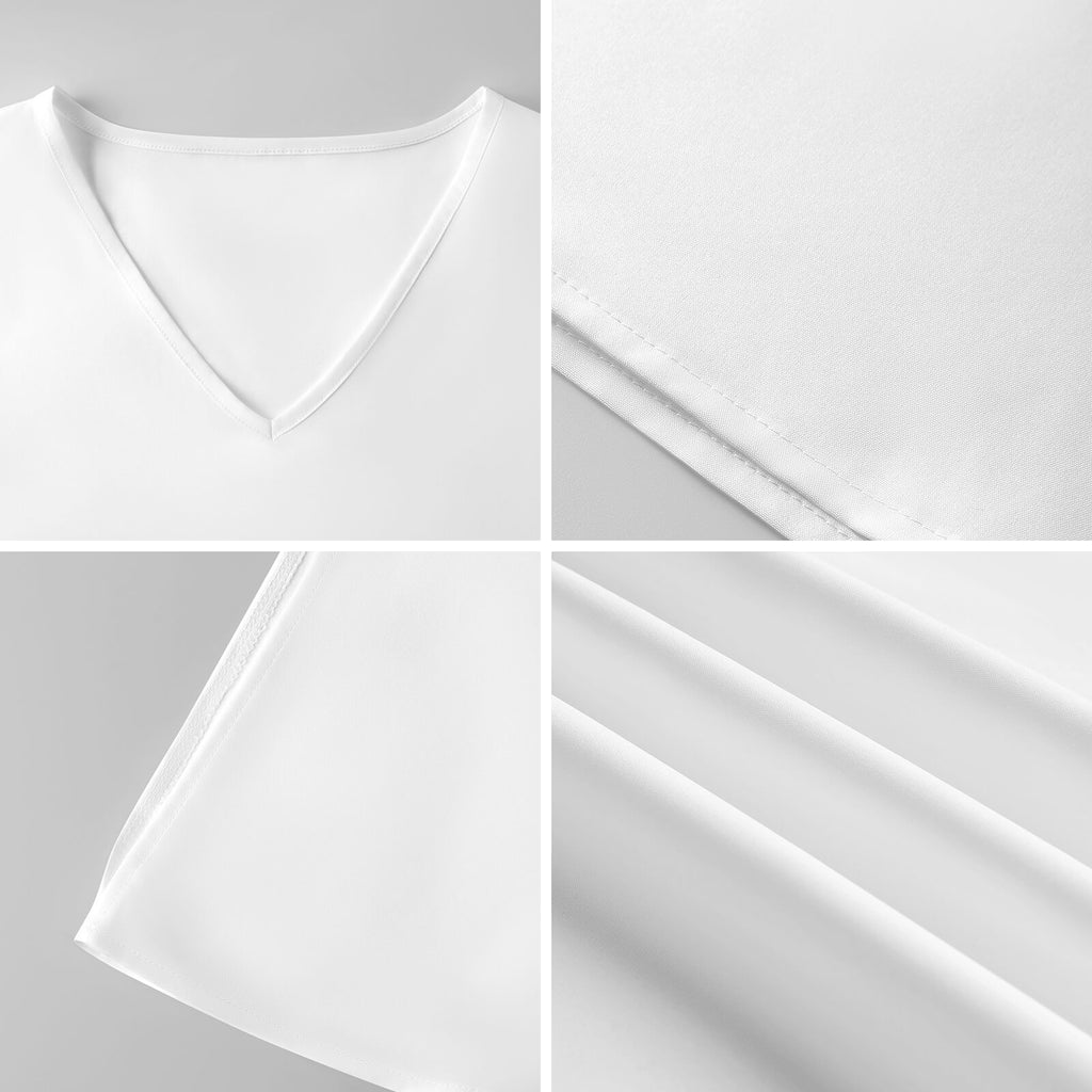 City Collection - Women's V-Neck Cold Shoulder Ruffled Sleeve Top