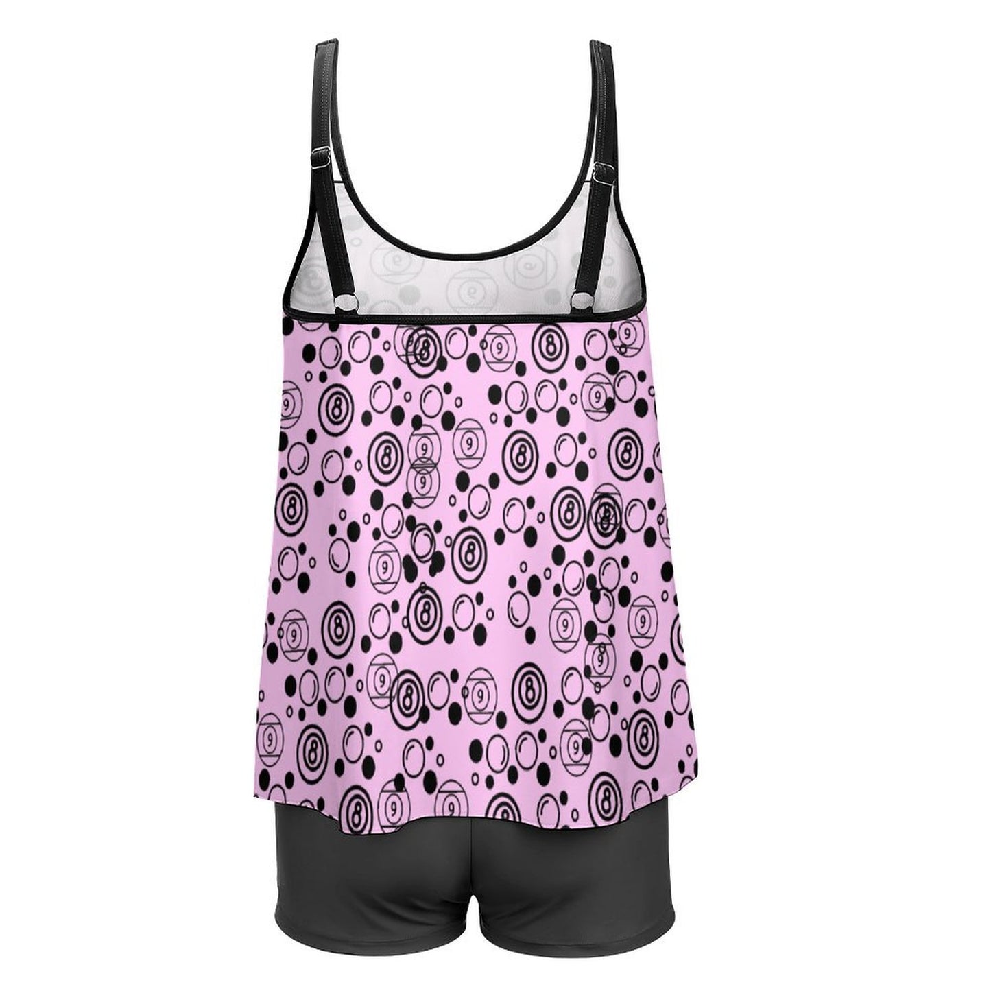 Bubbles and Billiards - Plus Size Women Tankini 2-Piece Swimsuit