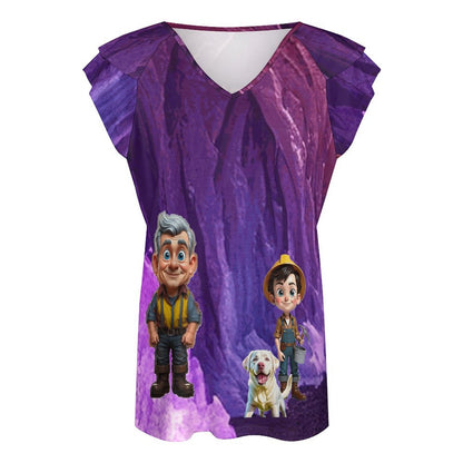 Womens JTW ruffled sleeved shirt