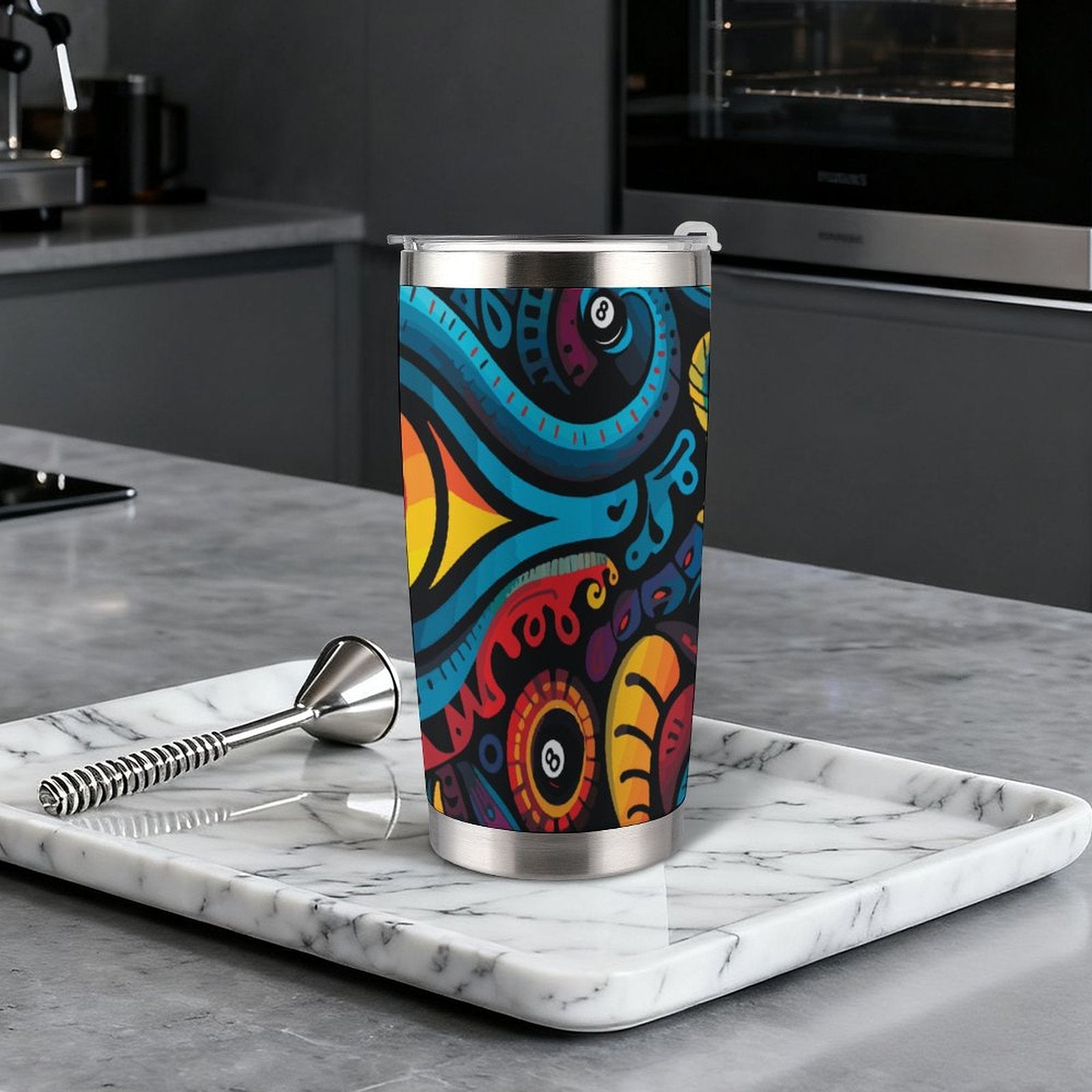 20oz Silver Rim Car Cup(All-Over Printing)