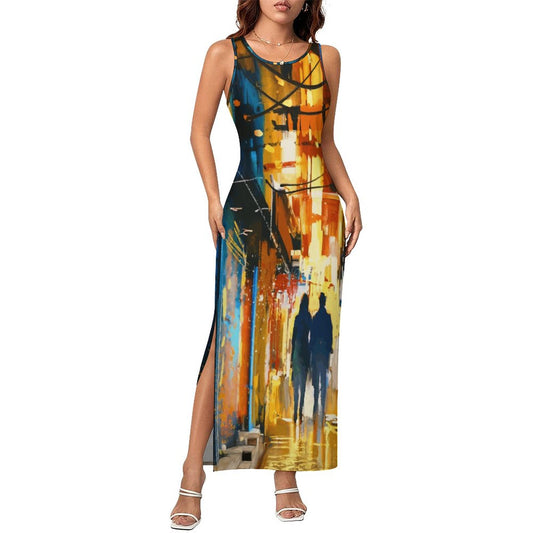 City Stroll Summer Ankle length sleeveless Dress