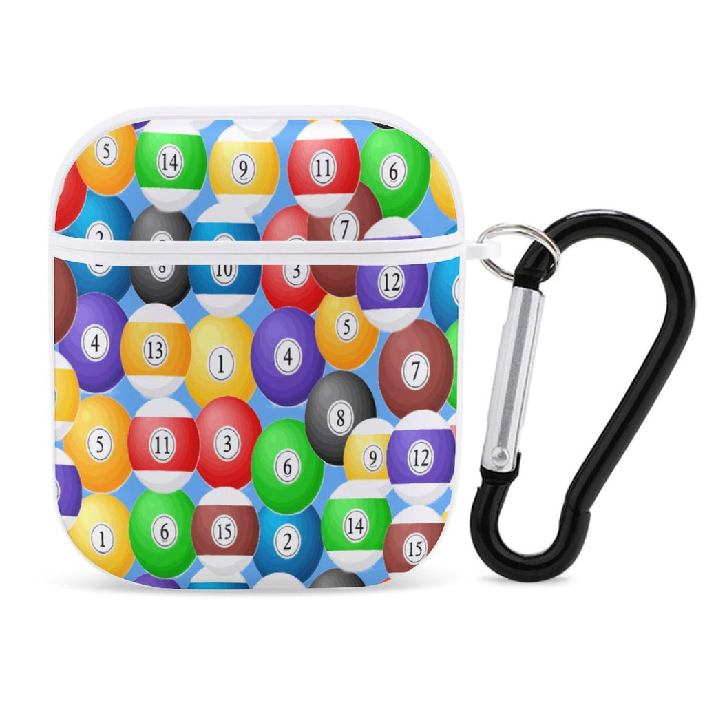 Poolballs AirPods Case – Protective PC Cover with Keychain (AirPods 1 & 2)