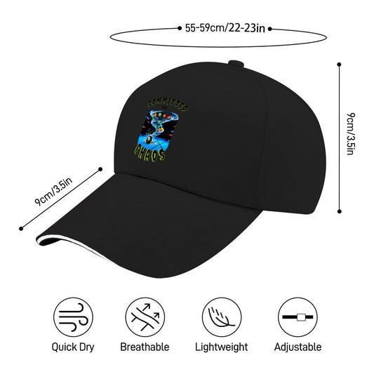Baseball Cap for Men Women Curved Visor Sandwich