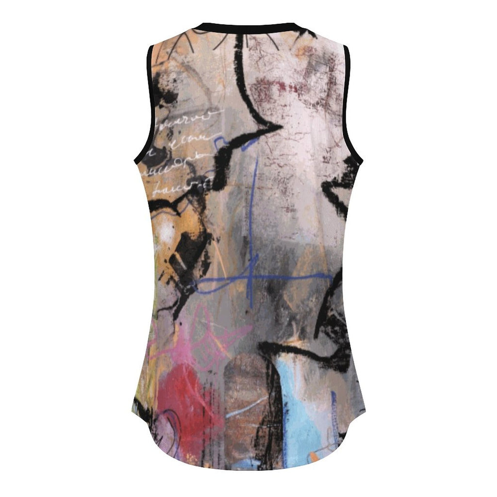 City Collection - Women's V-Neck Ribbed Tank Top