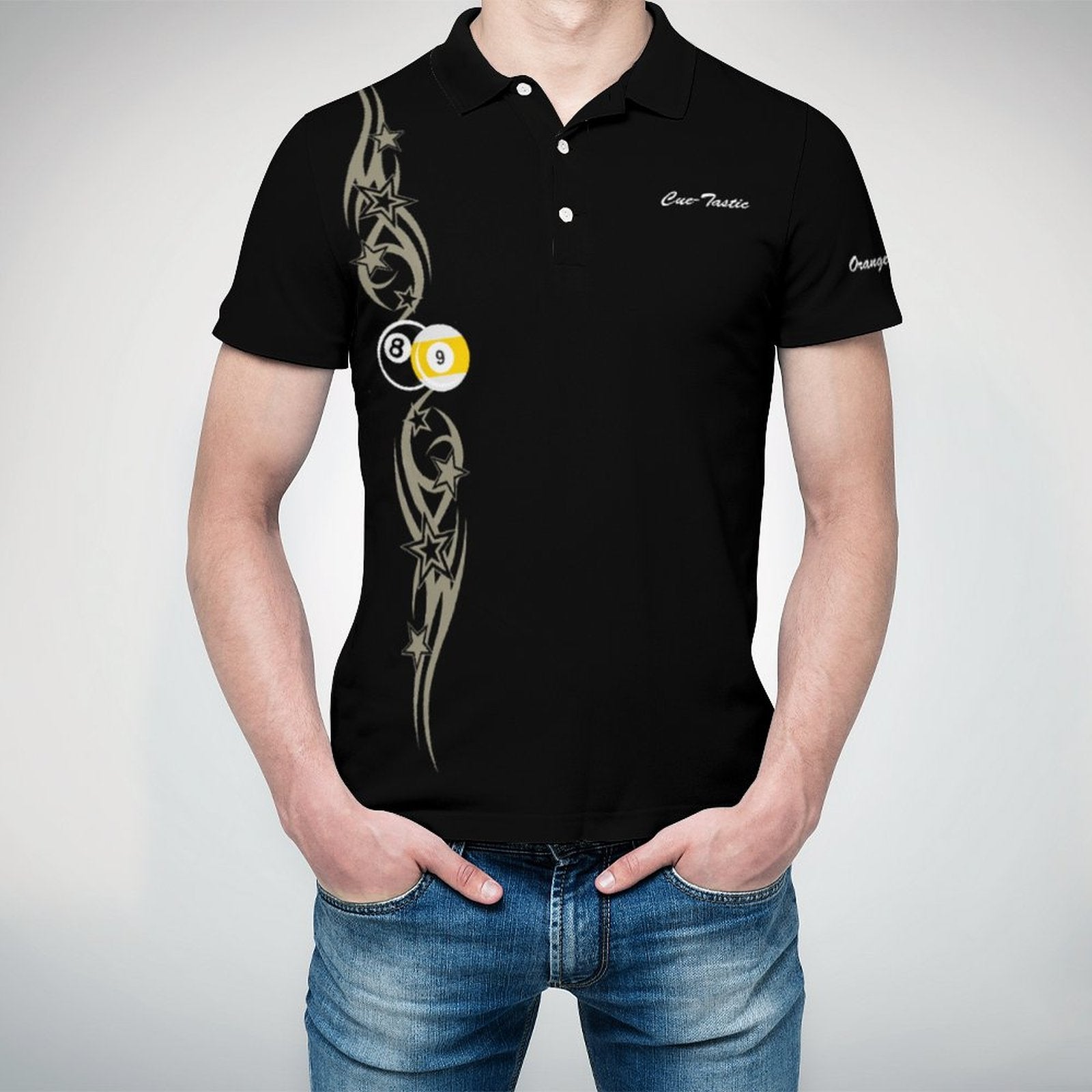 Cuetastic Straight Down Golf Shirt V2