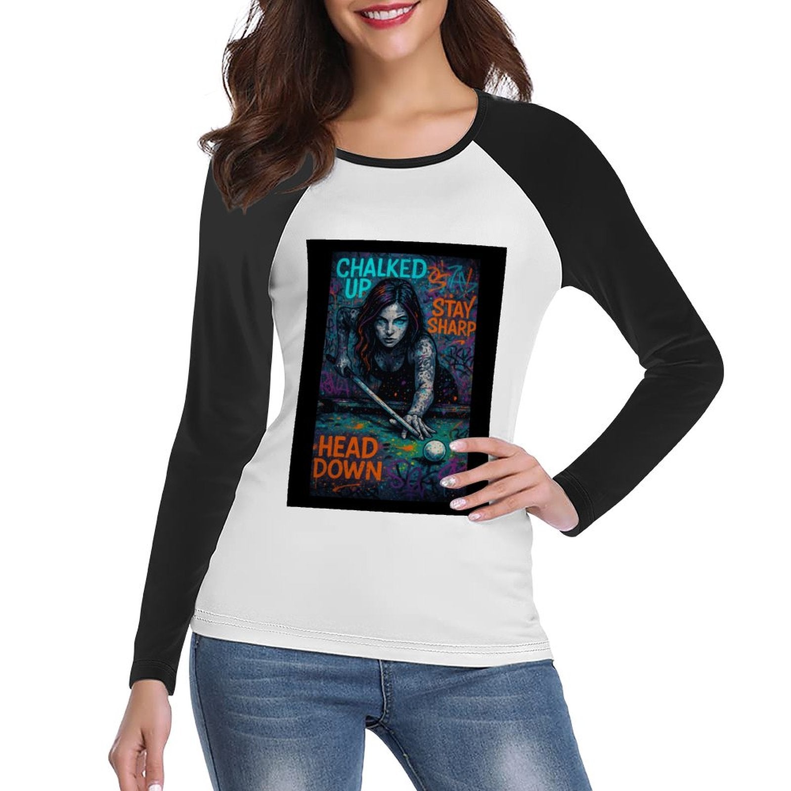 Chalked Up Raglan Women's Long Sleeve T-shirt