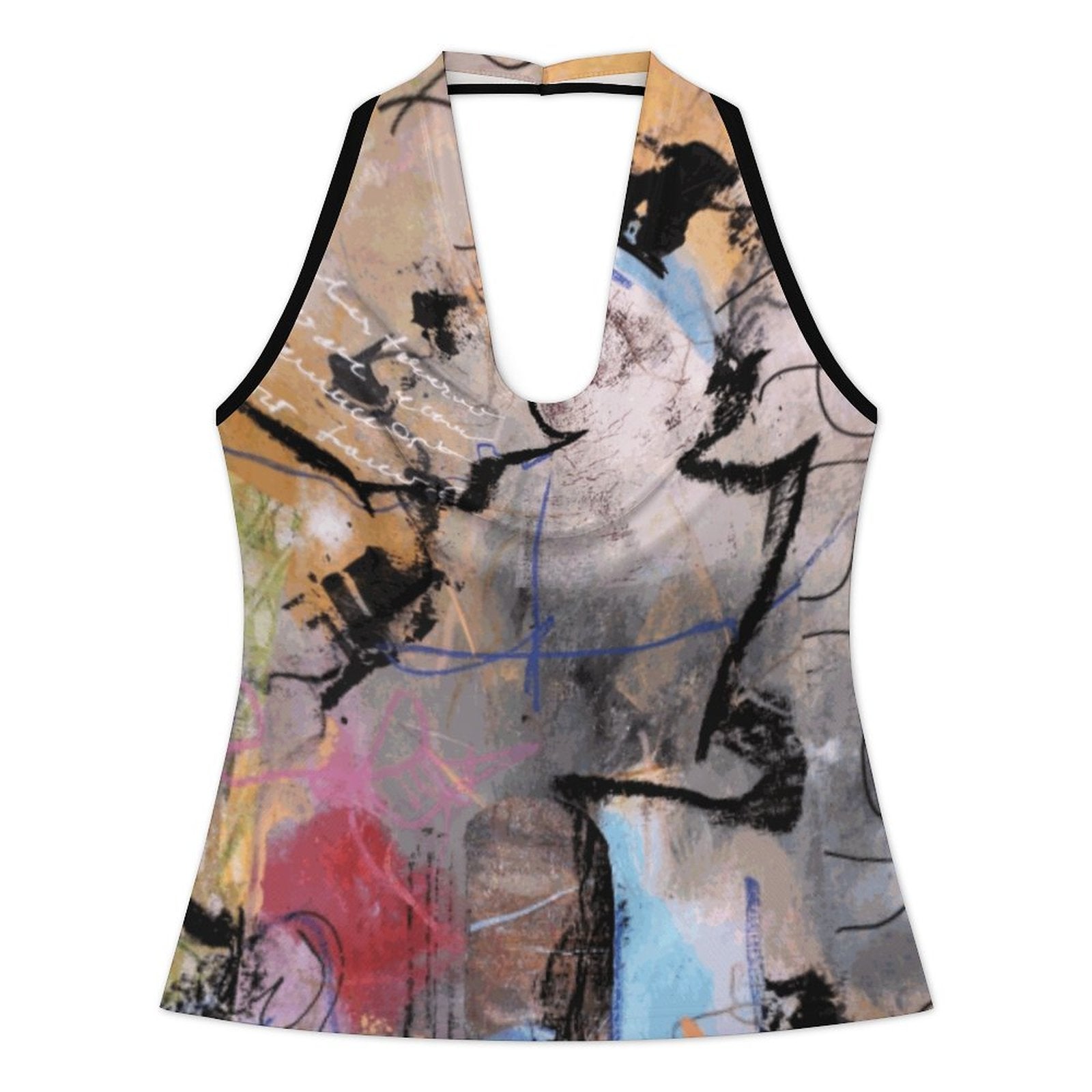 City Collection - Women's Draped Halter Tank Top