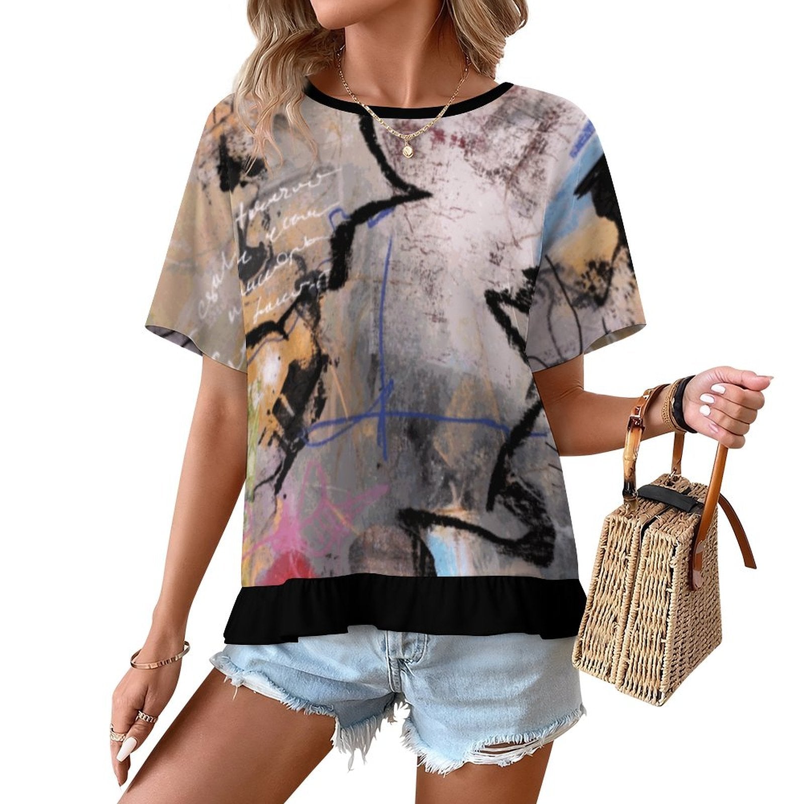 City Collection - Women's Ruffle T-shirt