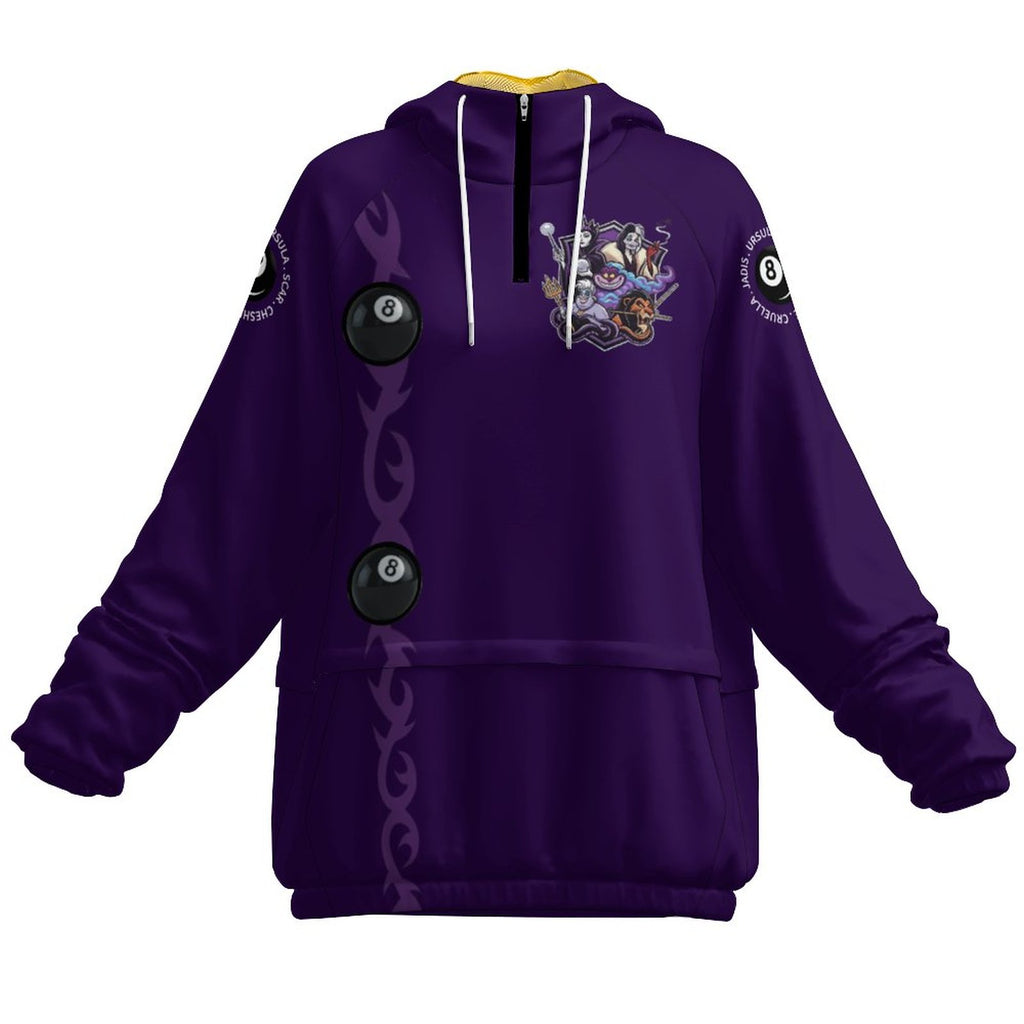 The Villains Double-Layered Hoodie with Pockets and Zipper