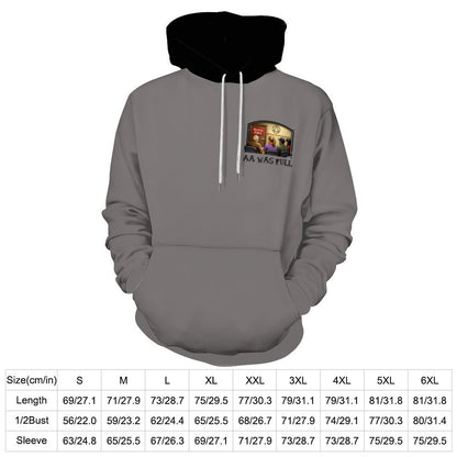 "AA Was Full" Unisex Classic Pullover Hoodie – Double-Layer Hood, Soft Polyester Fabric