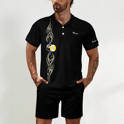 Cue-Tastic Team Shirt - Men's Short Sleeved Polo Shirt and Short Set