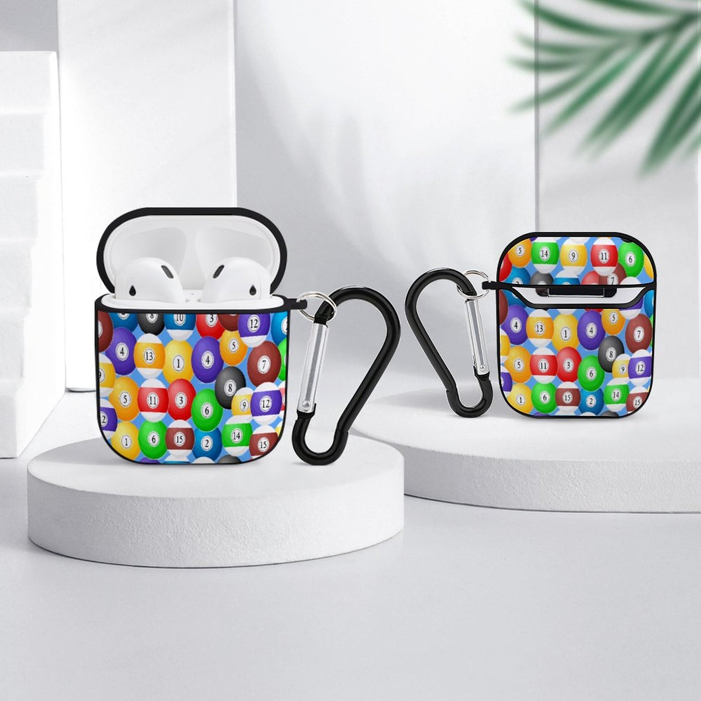 Poolballs AirPods Case – Protective PC Cover with Keychain (AirPods 1 & 2)