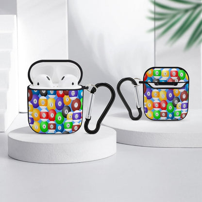 Poolballs AirPods Case – Protective PC Cover with Keychain (AirPods 1 & 2)