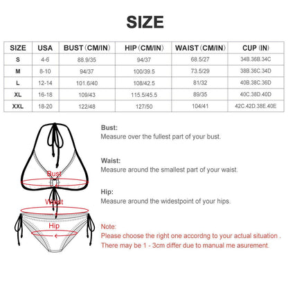 Chalked Up – Women’s Tie-Front Halter Bikini Set | “Head Down / Stay Sharp” Edition